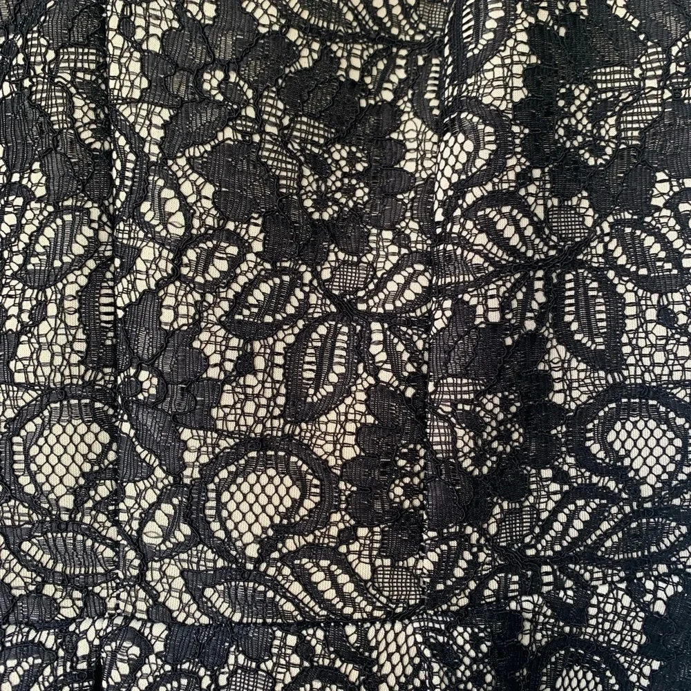 Blue Rain Black & Ivory Lace Dress Size Medium